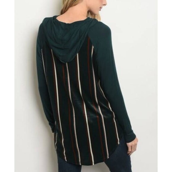 Hunter Green Hoodie Top L - Picture 2 of 9